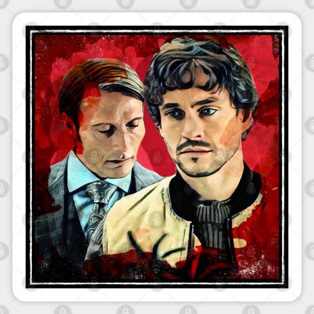 Will and Hannibal, Murder Husbands Sticker by OrionLodubyal